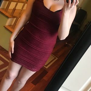 Maroon mini dress